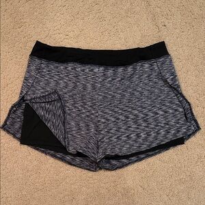 Stylish Women's Black and Gray Athletic Shorts